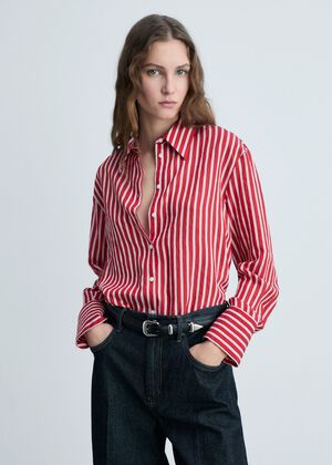 Striped straight shirt