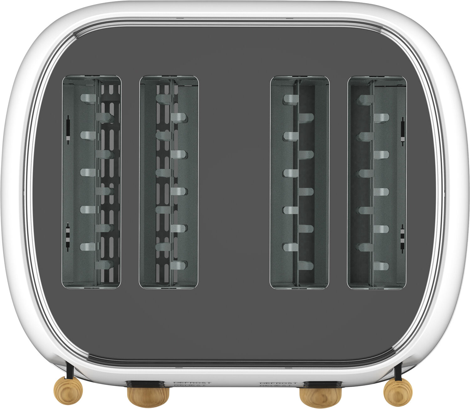 WITT PREMIUM 4-SLICE TOASTER WOOD WHITE