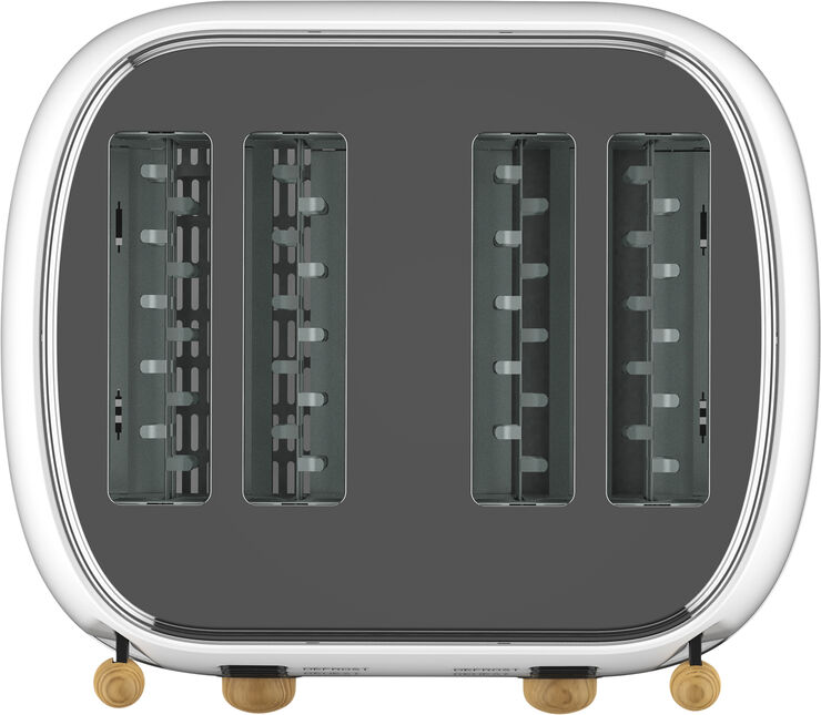 WITT PREMIUM 4-SLICE TOASTER WOOD WHITE