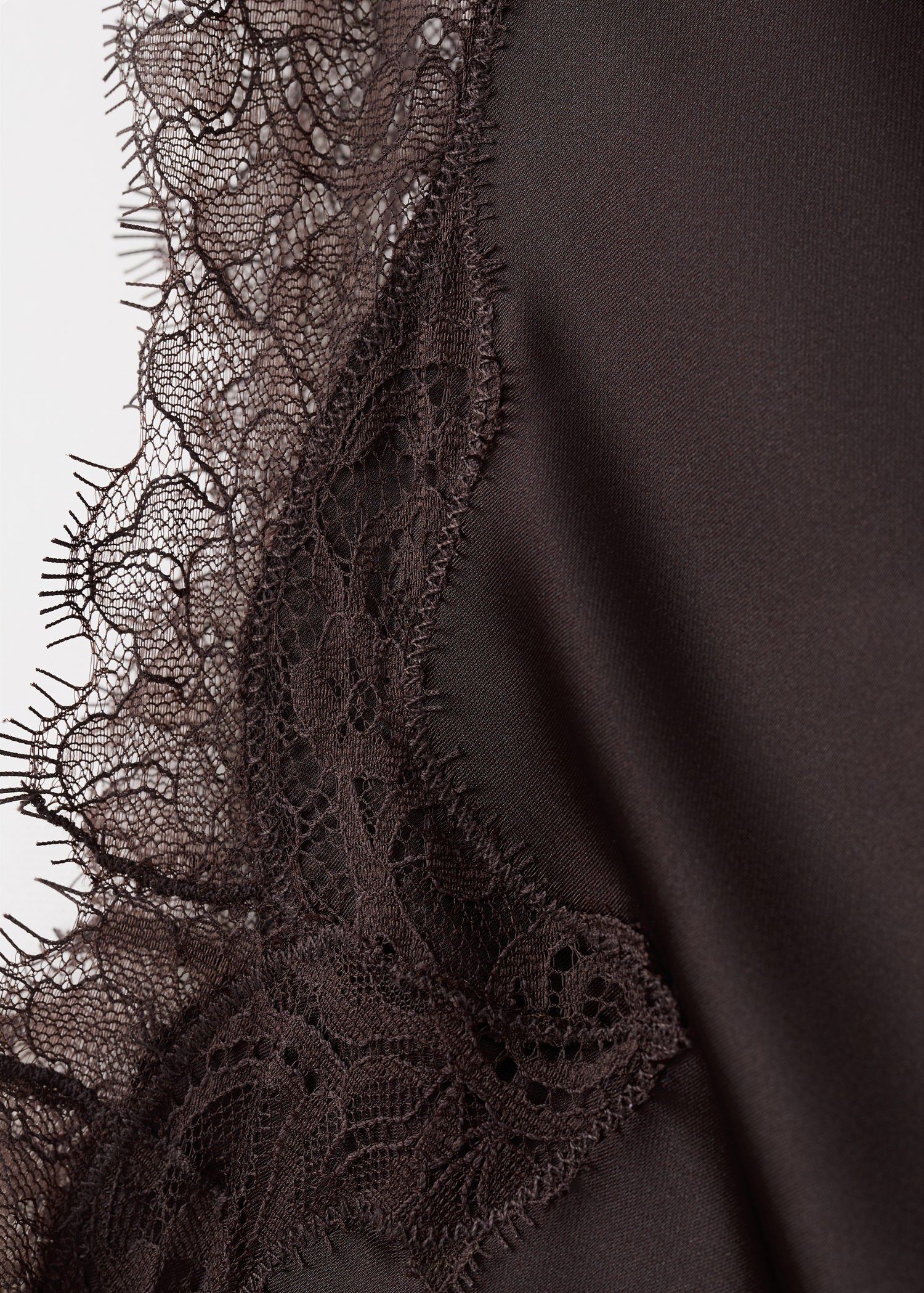 Asymmetric satin lace dress