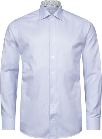 Slim Fit Light Blue Solid Oxford Cotton Tencel Shirt