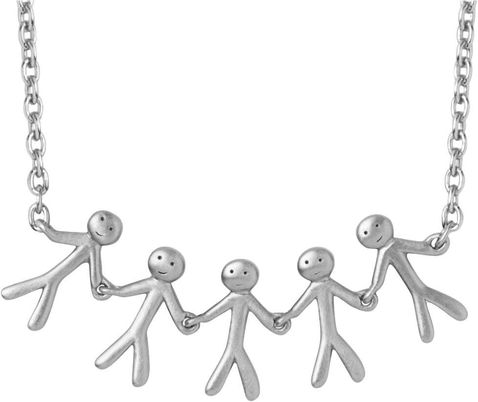 Together Family 5 necklace - silver