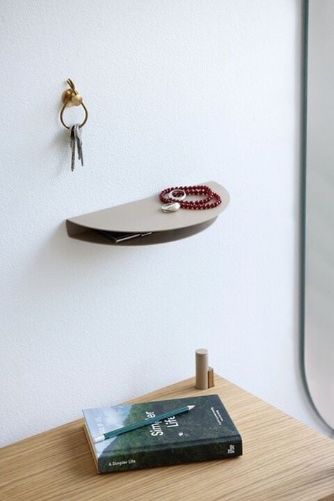 Half Moon Shelf: Warm Grey: Small