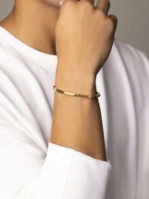 Men's Gold Plated Simplicity Bangle