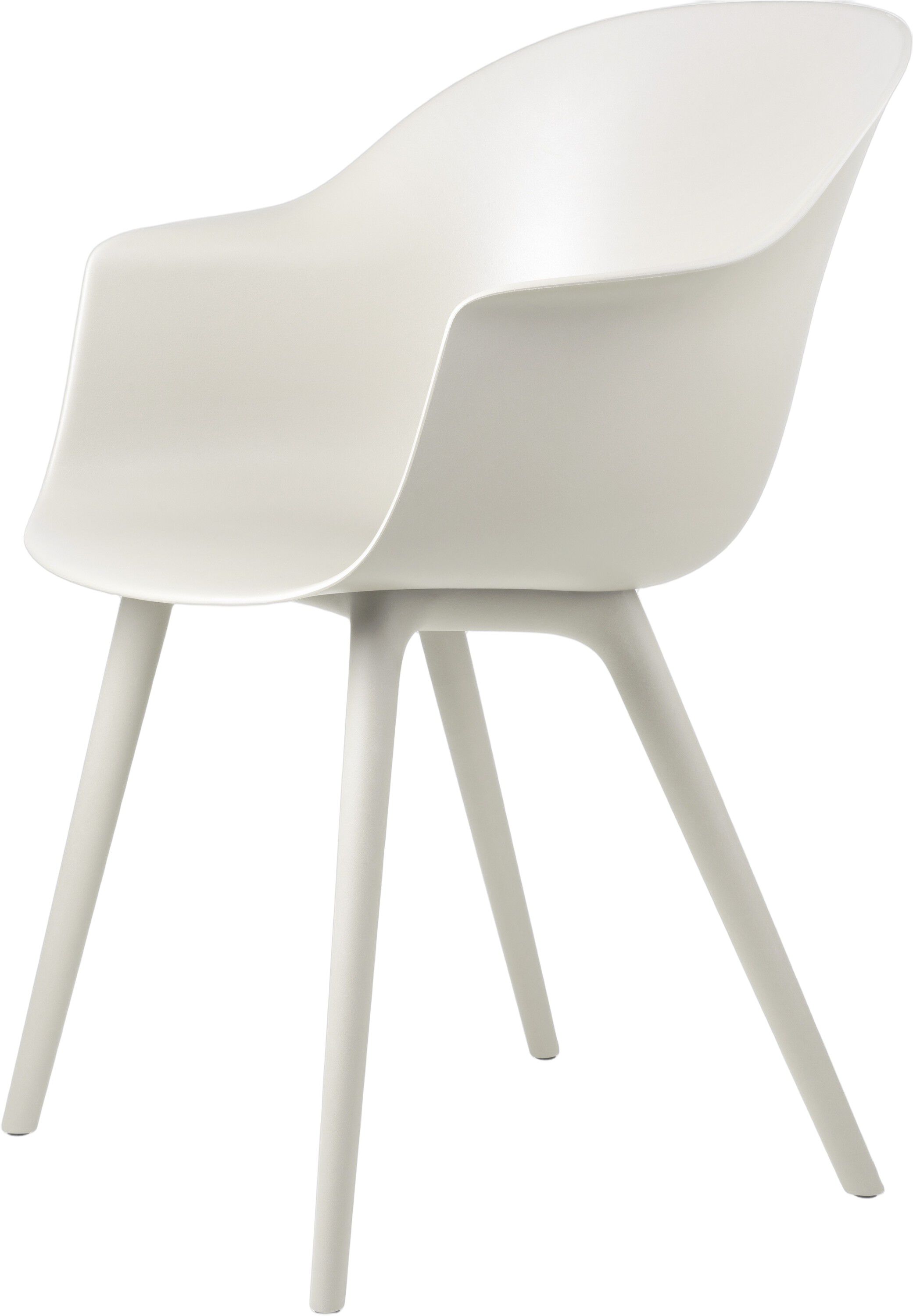 Bat Dining Chair - Un-Upholstered, Plastic base, Monochrome,