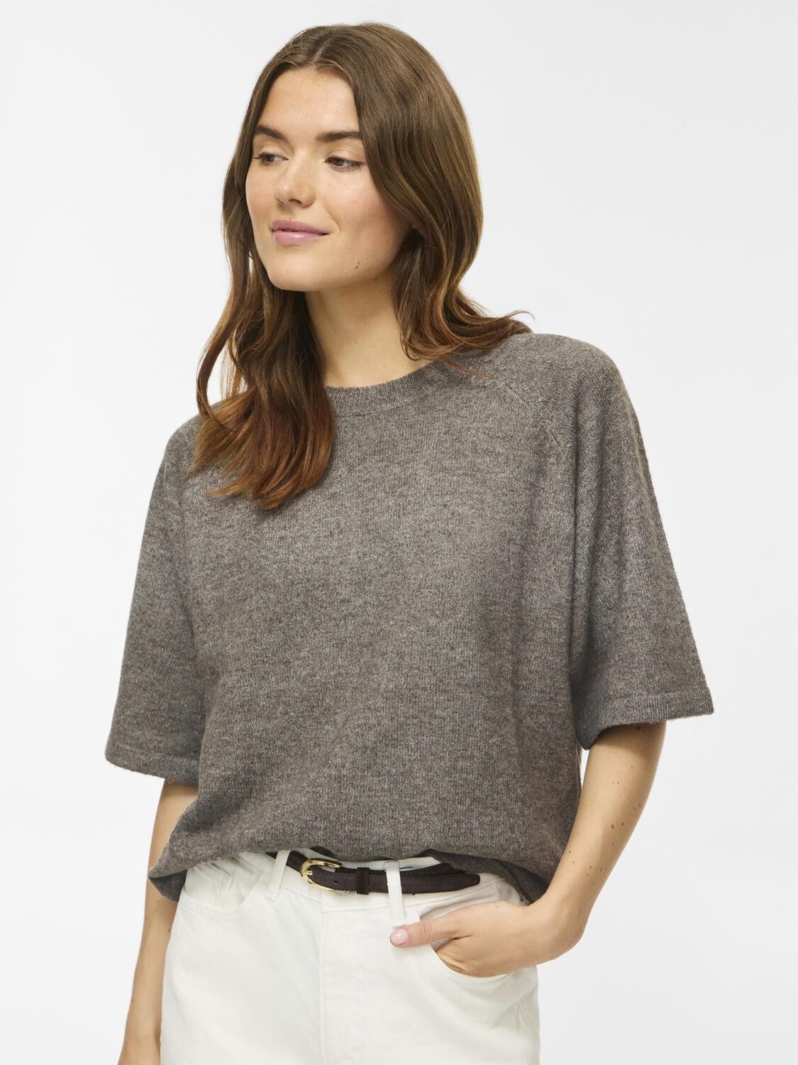 VILIGA 2/4 O-NECK KNIT TOP - NOOS