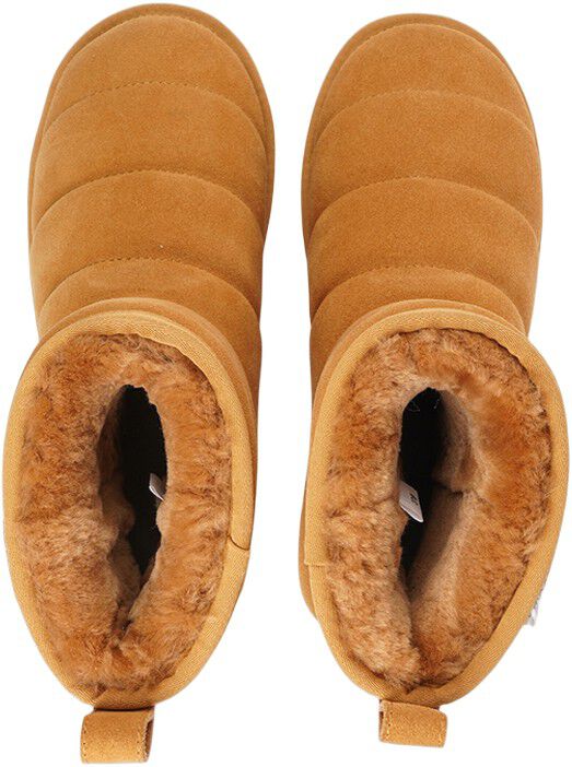 NEBO - LEATHER HIGH BOOTS WITH SHEARLING