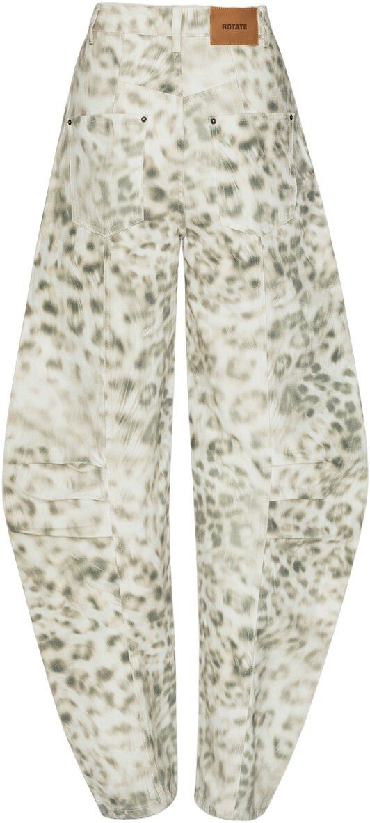 PRINTED DENIM CARGO PANTS