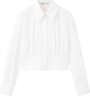 Pleated cotton shirt