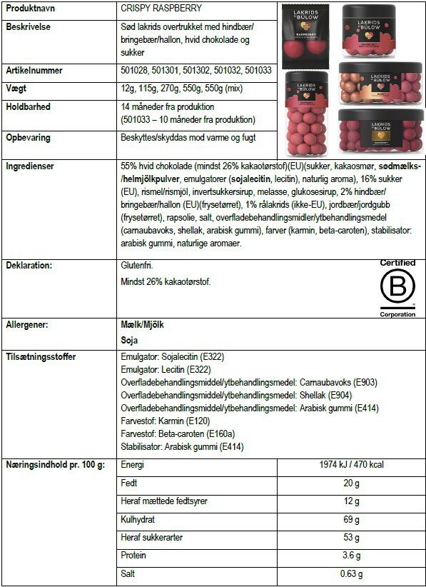 REGULAR CRISPY RASPBERRY