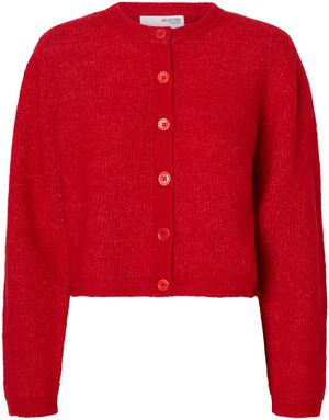 SLFSIA RAS LS KNIT CROPPED CARDIGAN