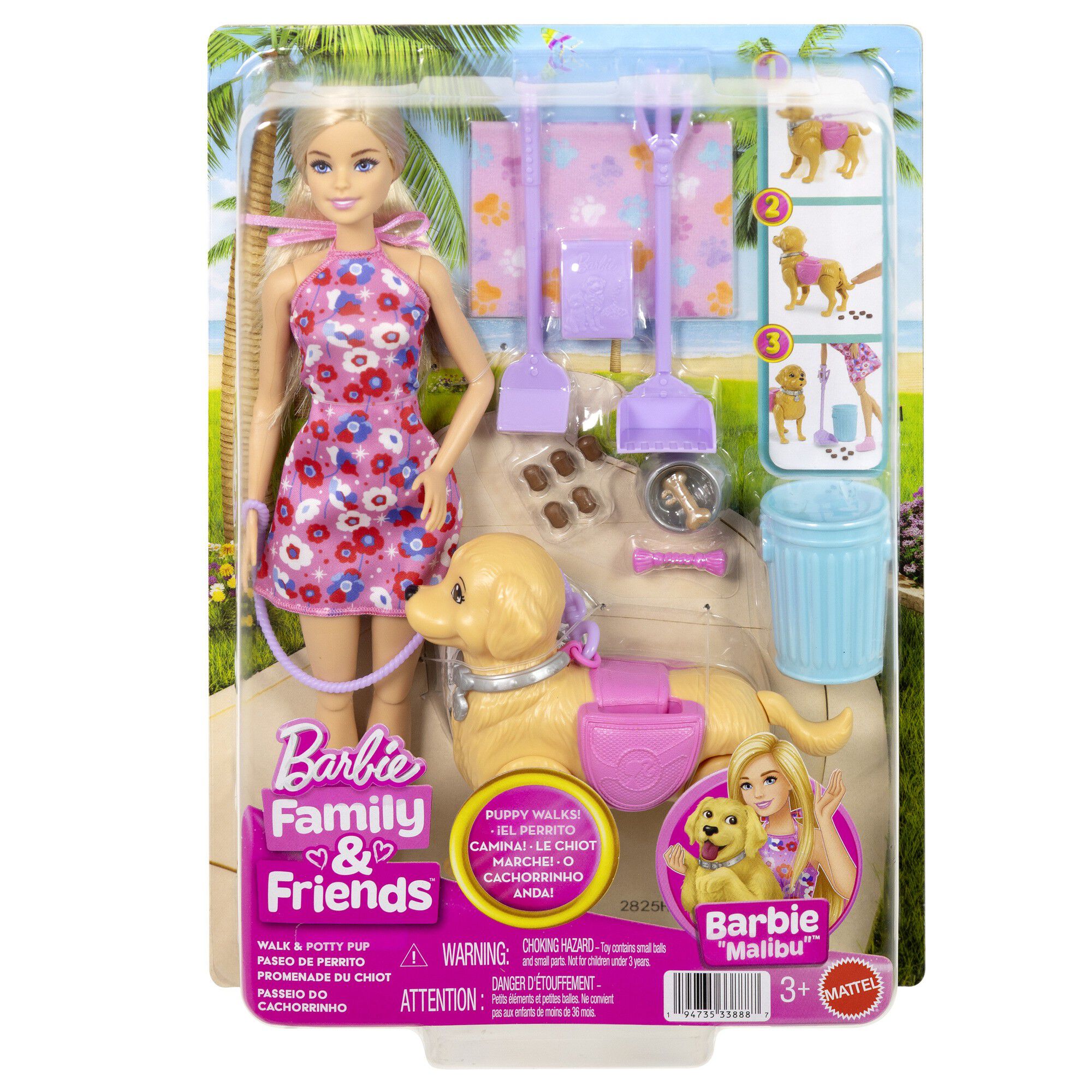 Barbie Walk & Potty Malib