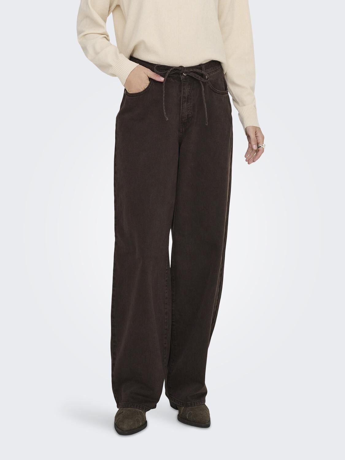 ONLGIANNA MW STRAIGHT DNM BROWN DNM