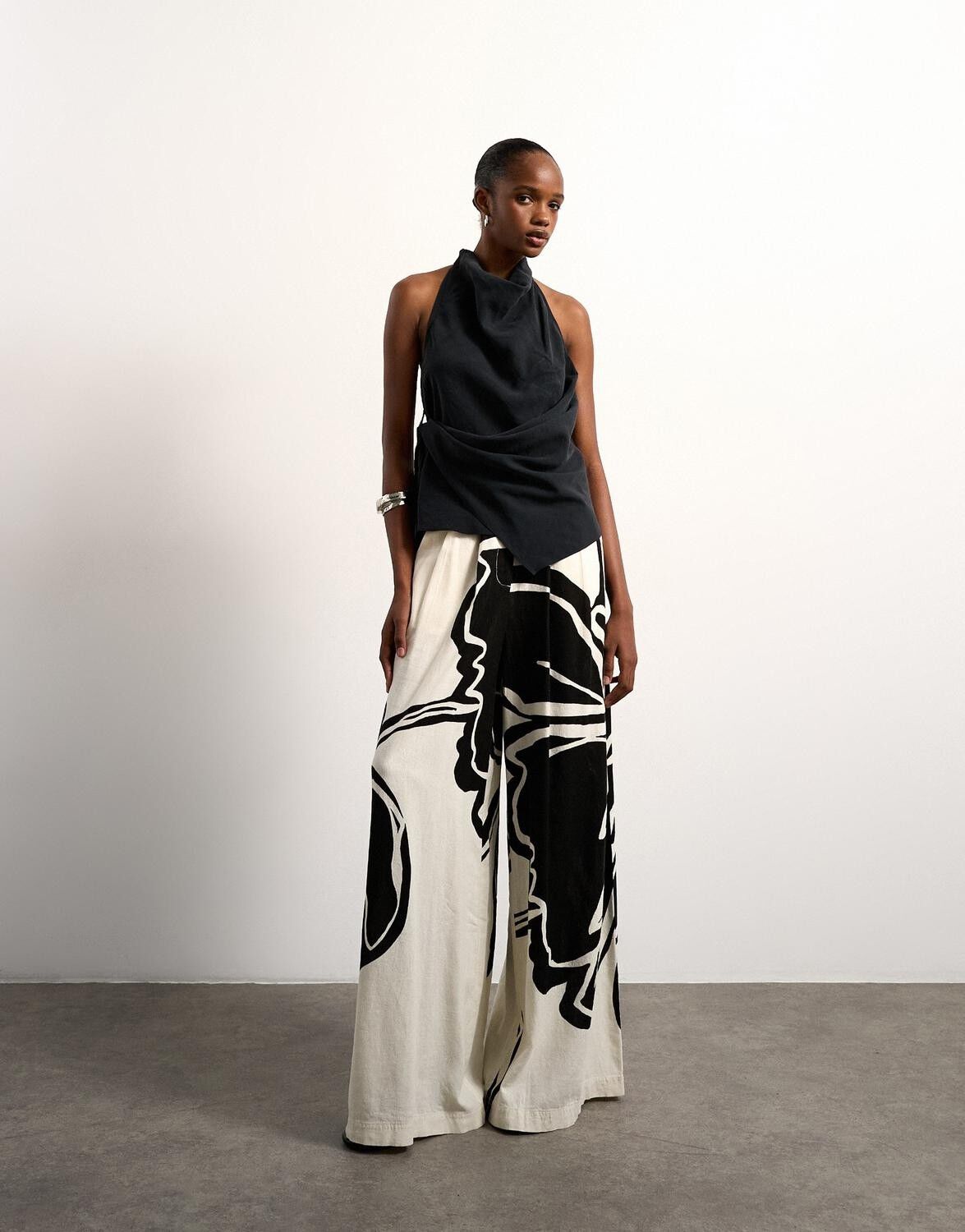 TSFIONA WIDE LEG TROUSERS WVN
