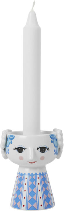 Eva Lysestage H9. 5 cm blå