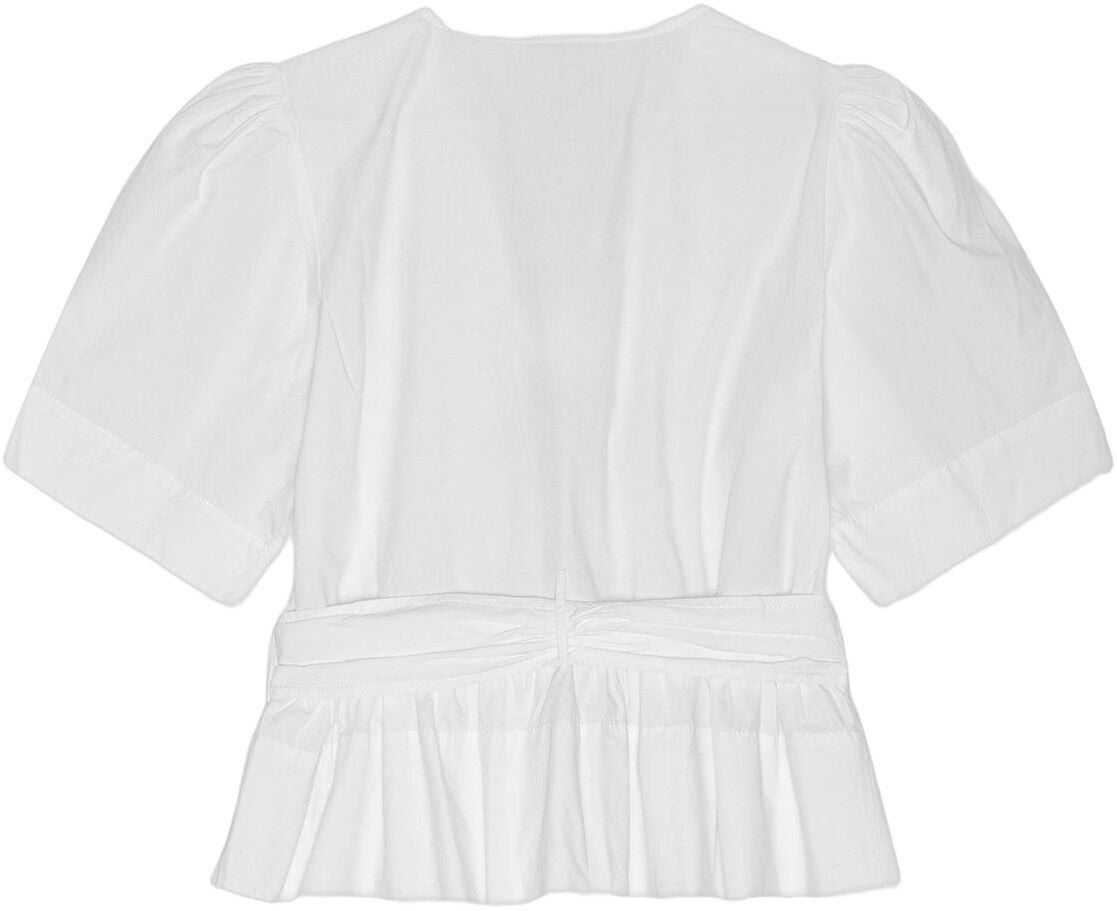 Washed Stretch Cotton Tie Strap Blo