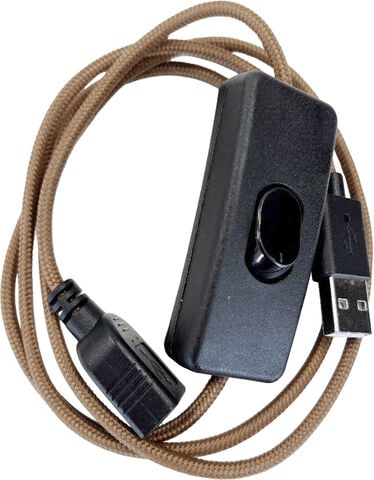 Mini Wattson, USB ext. cord, w. on/off switch, 1,5 m