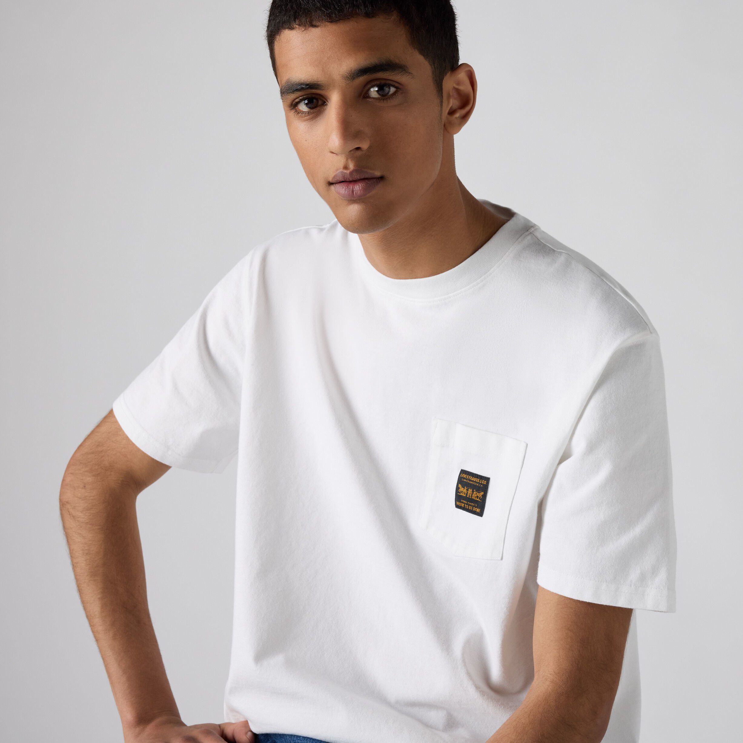 SS WORKWEAR PKT TEE BRIGHT WHI