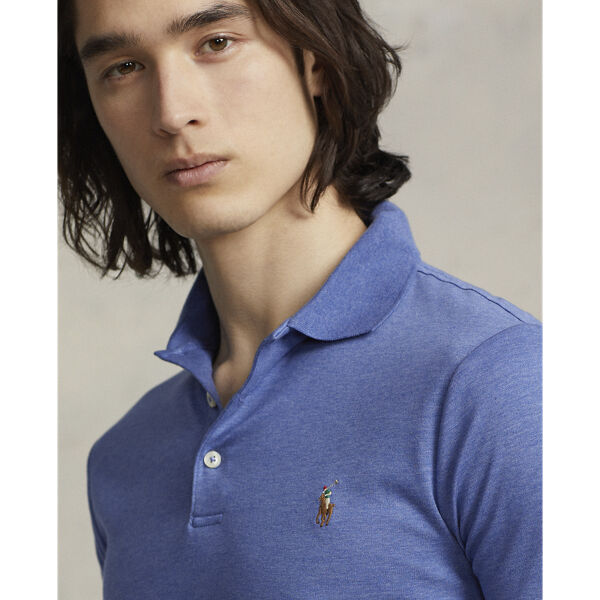 Pima polo-ssl-knit poloshirt