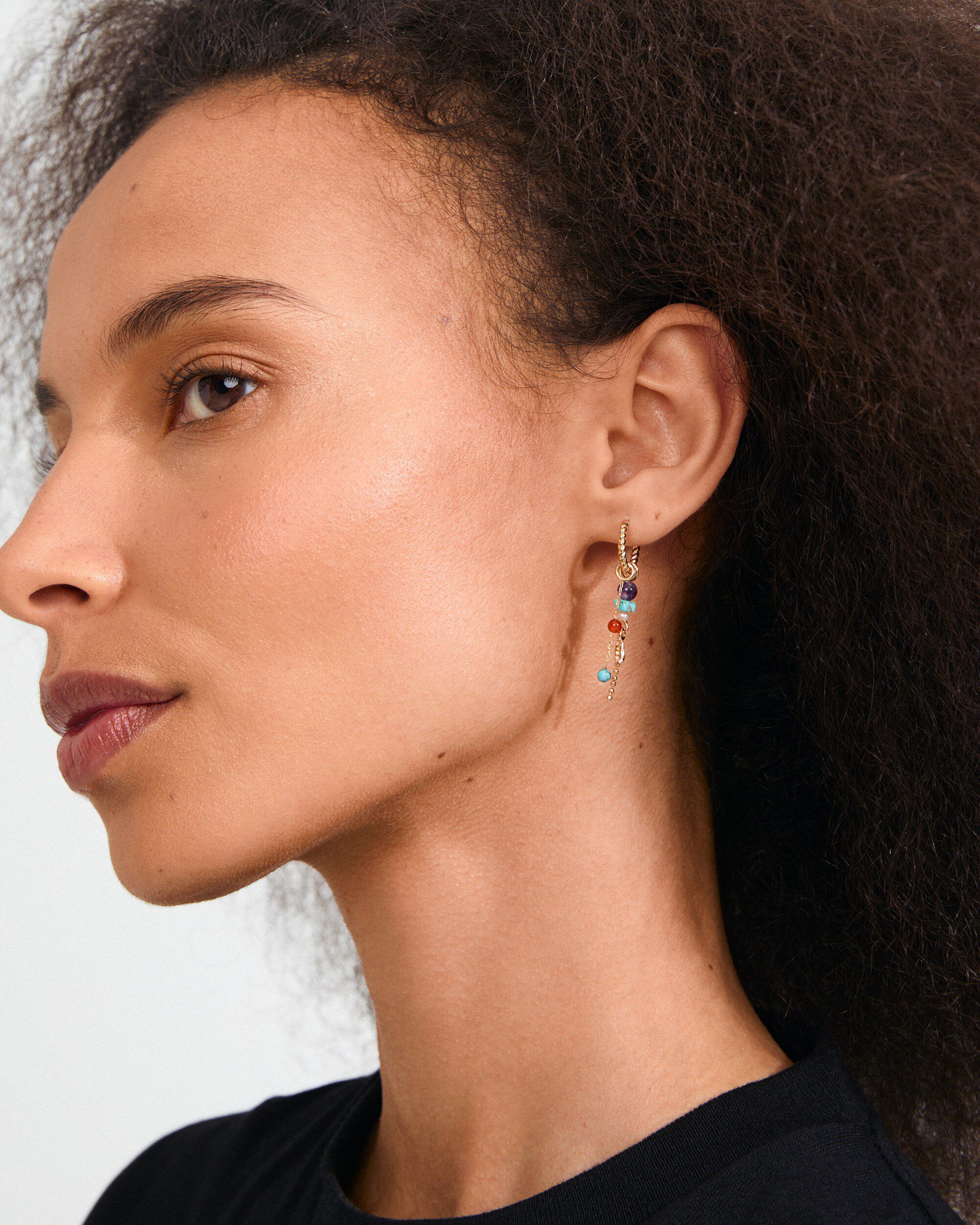 THALEN earrings gold-plated/multi