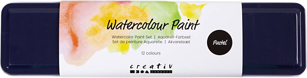 Akvarels&aelig;t, pastelfarver