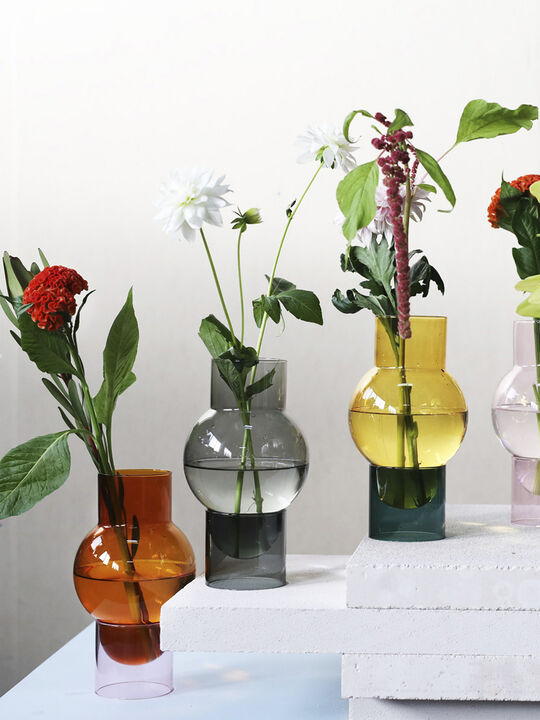 BUBBLE TUBE, LARGE, AMBER/ROSE, 90270A