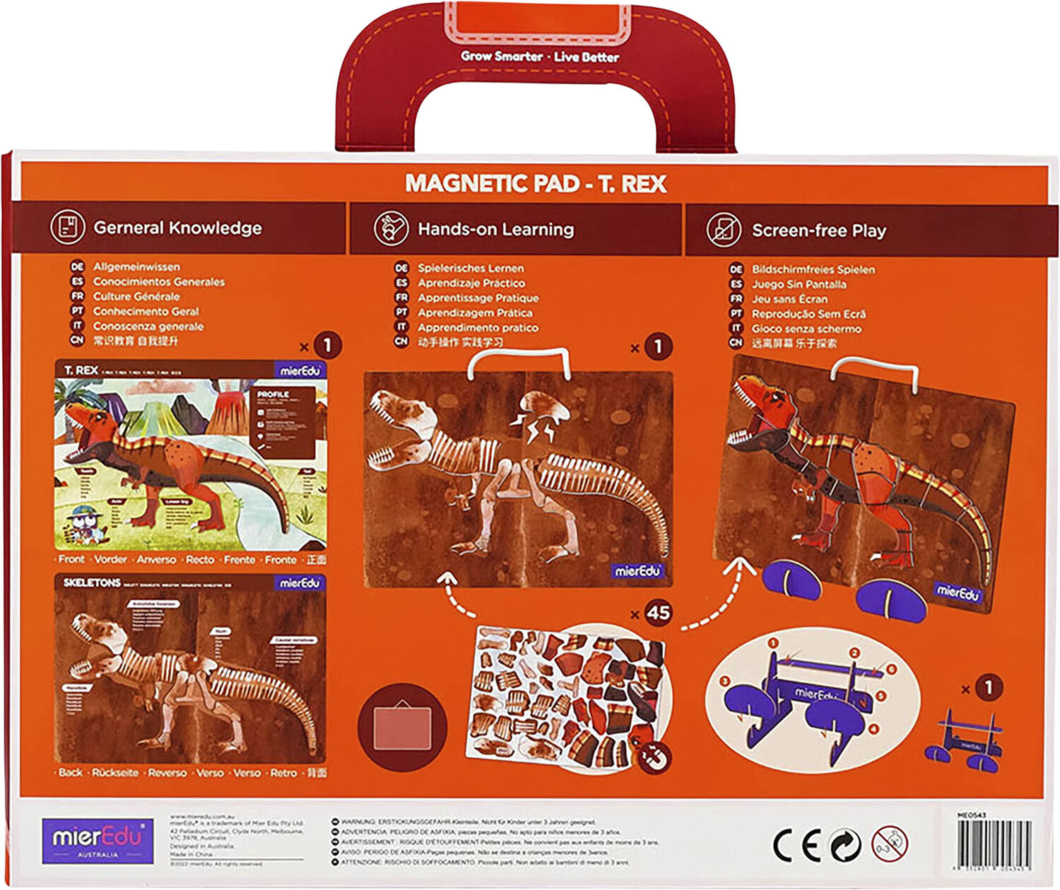 mierEdu - Magnetisk legetavle - T Rex