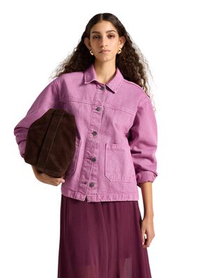 Twill jacket with a loose fit, butt