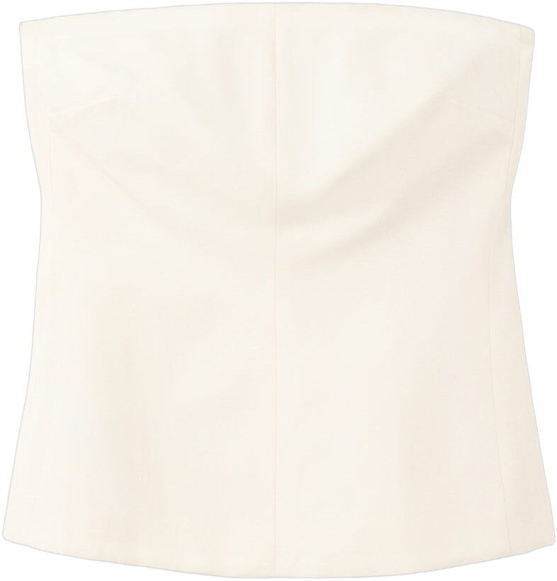 Linen strapless top