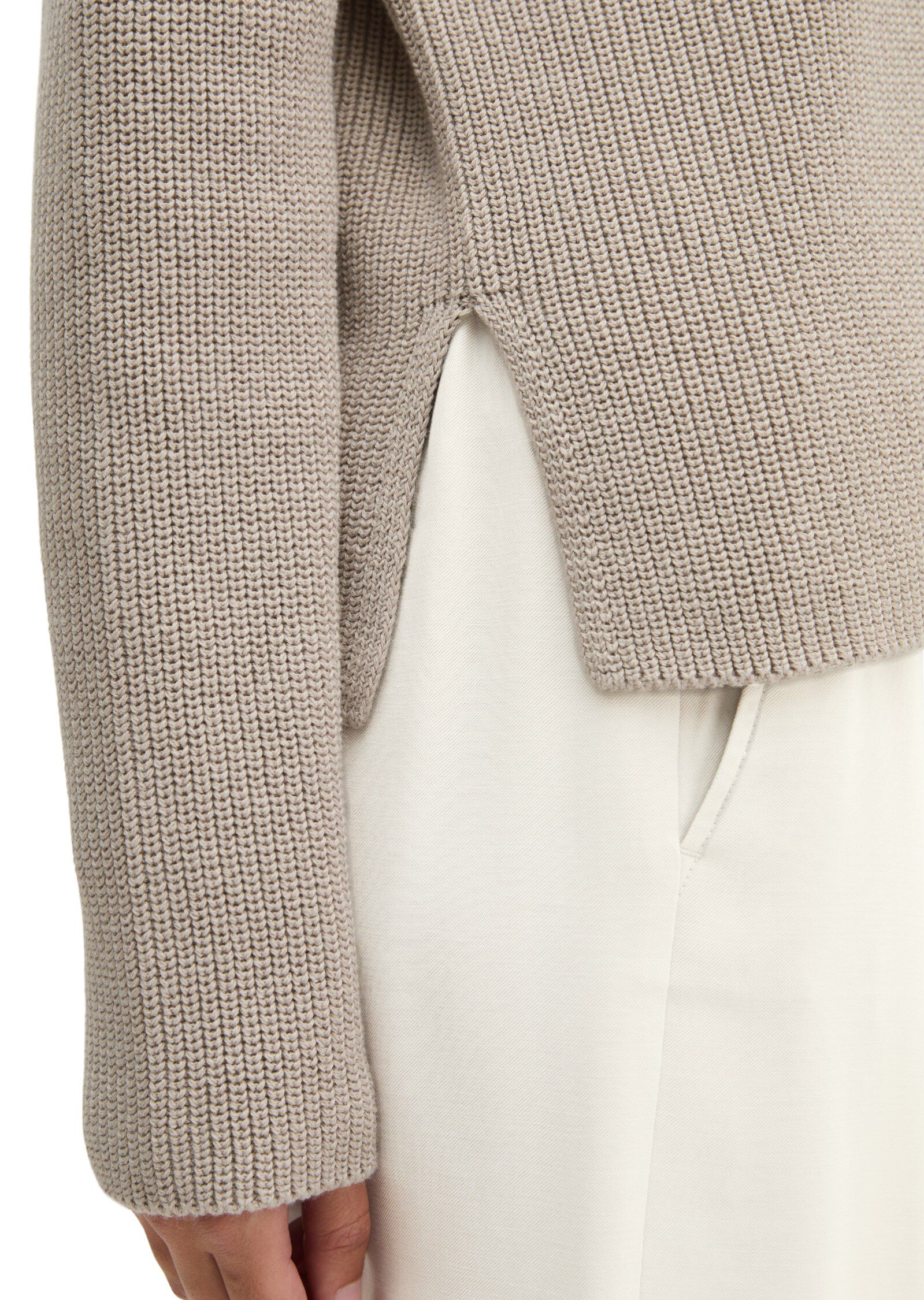 Pullovers, LSL, Round-Neck, Slits