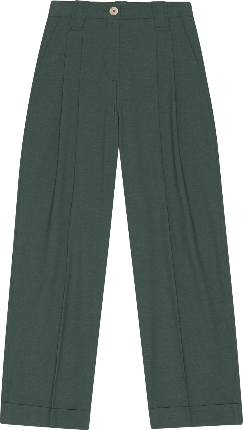 Drapey Melange Loose Mid Waist Plea