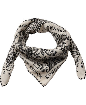 Geometric wool / silk Scarf - 61x61cm