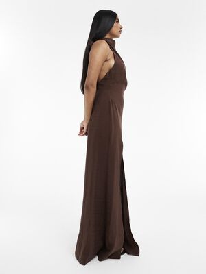 TSGRY SL HALTERNECK MAXI DRESS WVN