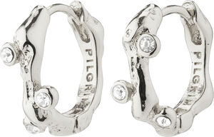 HERMIONE crystal hoop earrings silver-plated