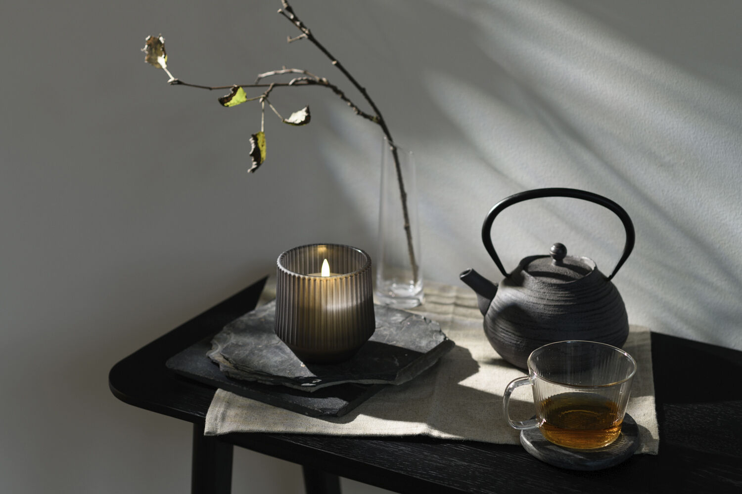 Scented wax glass candle, Harmony, Smoke, 8,5x9,5 cm *