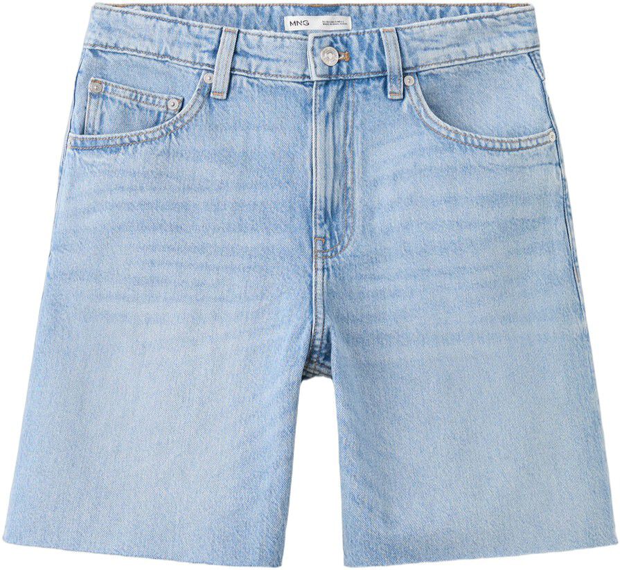 Straight low-rise denim Bermuda sho