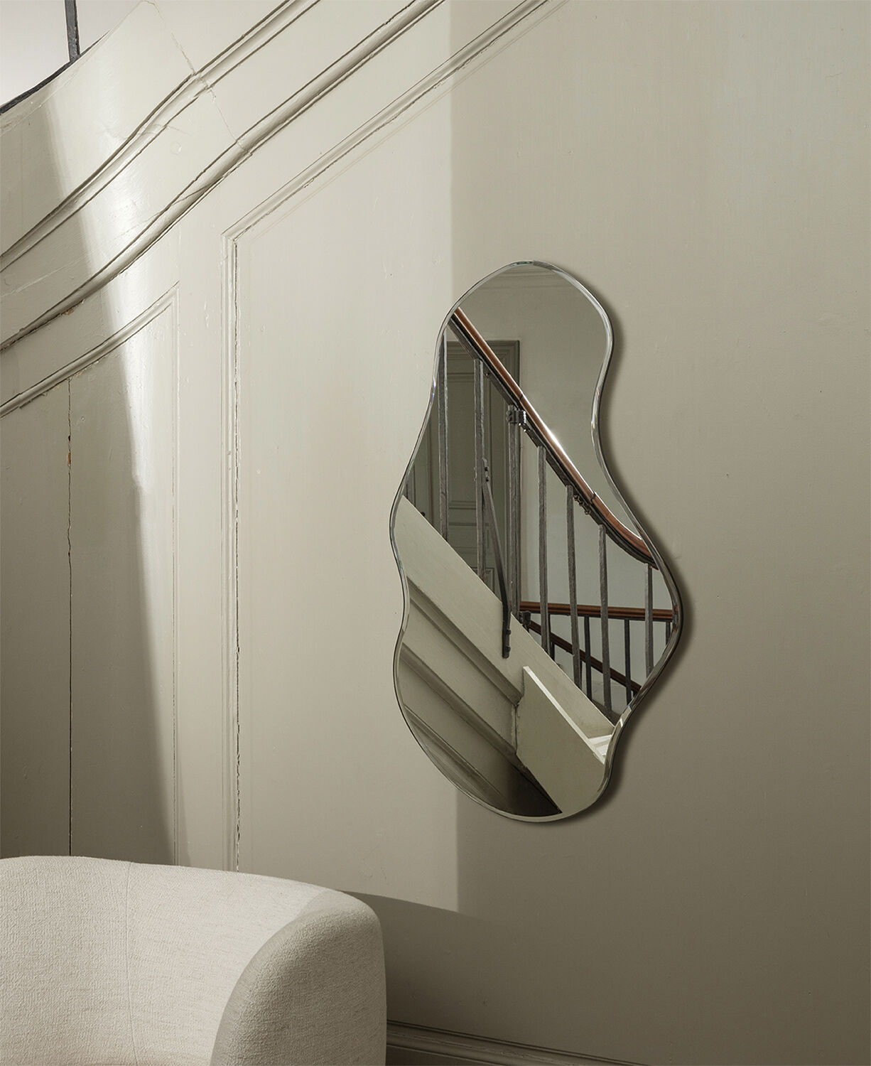 Pond Mirror - Large - Dark Chrome