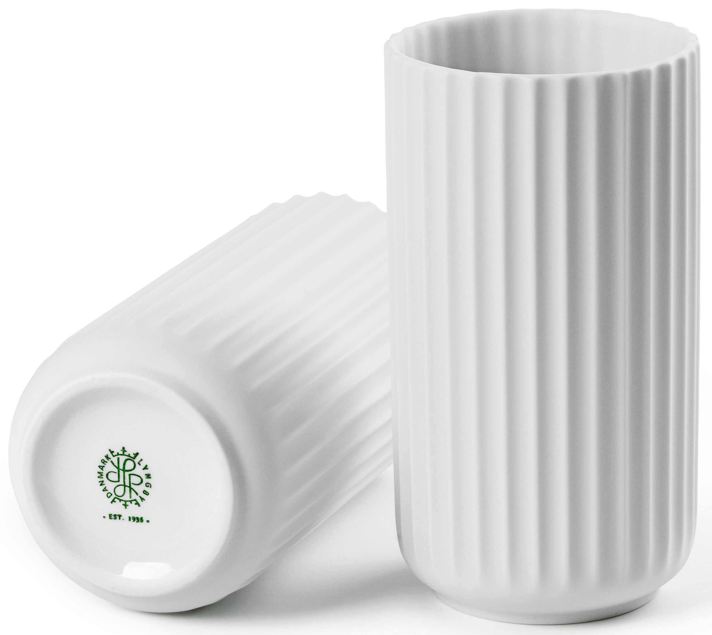 Lyngbyvasen mat hvid