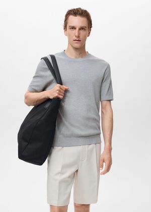 Ribbed knit t-shirt