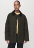 Cotton parka with corduroy collar