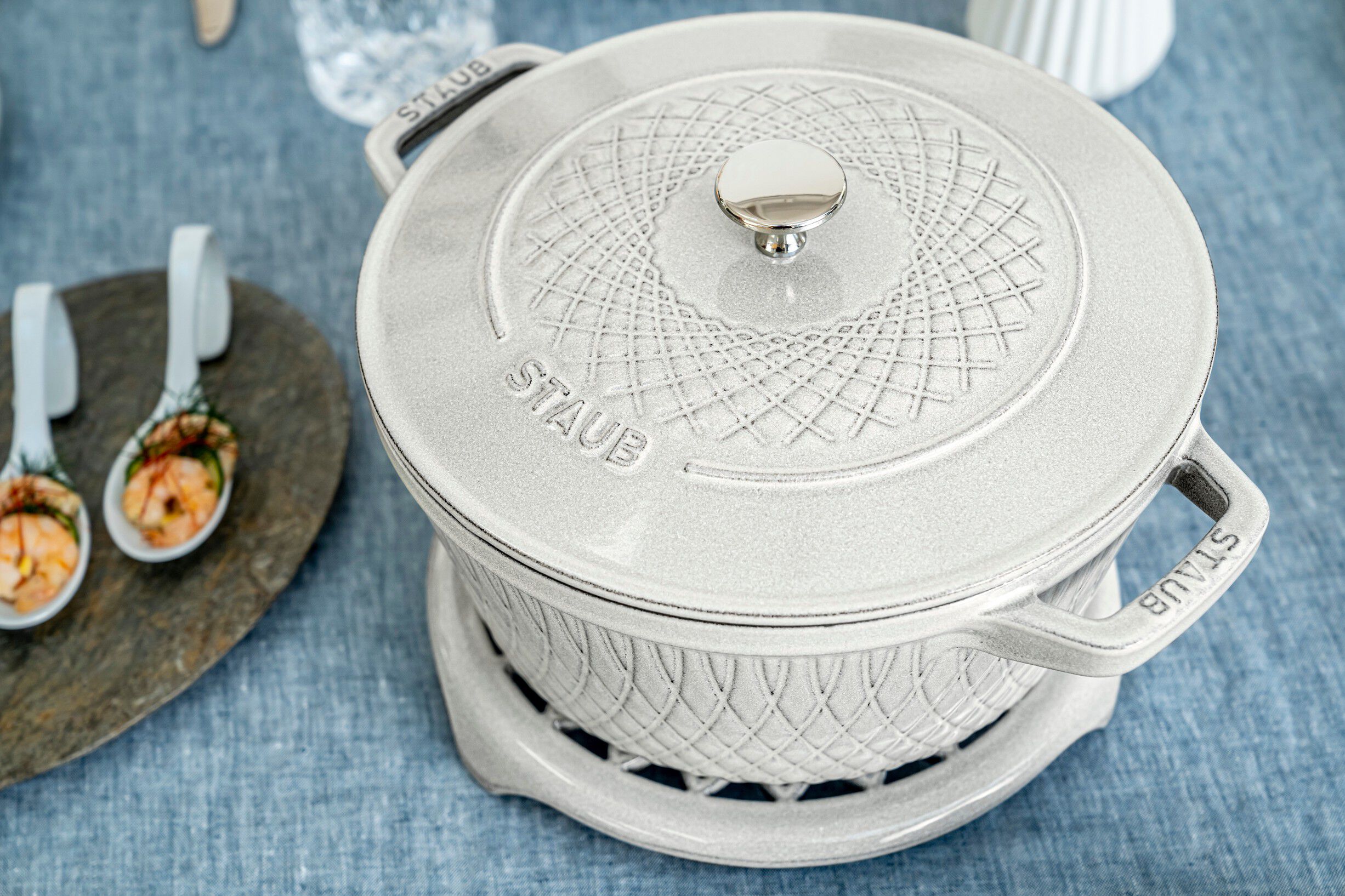 La Cocotte Cocotte 24 cm / 4 l, Rund, White Truffle, St&oslash;beje