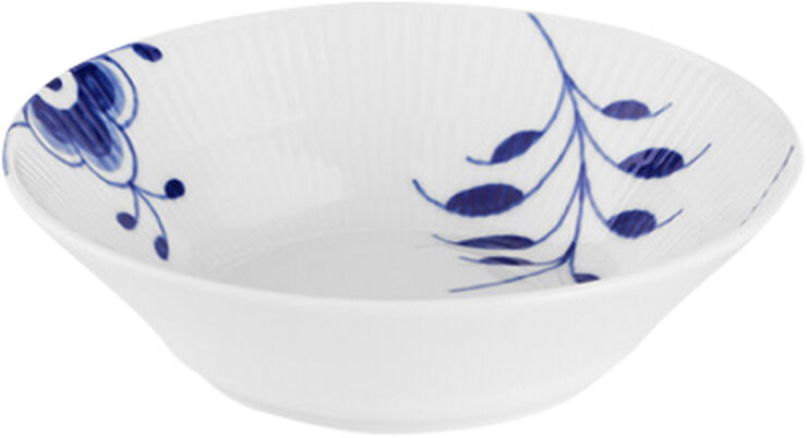 Blå Mega Riflet 17 cm. dyb tallerken