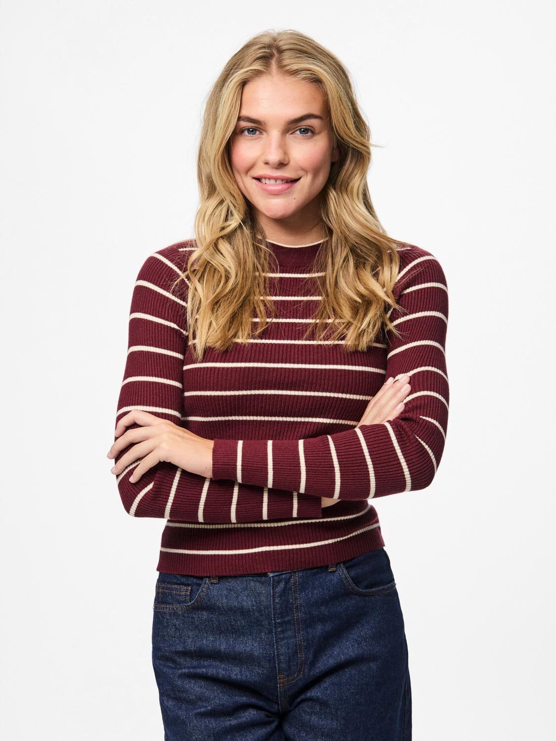 PCMIRA NEW LS O-NECK KNIT NOOS BC