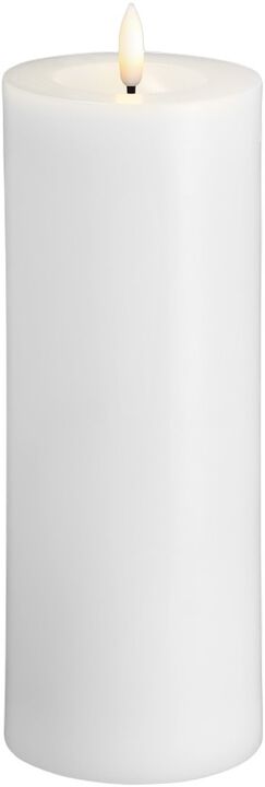 Moods & More - LED Pillar Candles, Silk, Melted, Classic whi