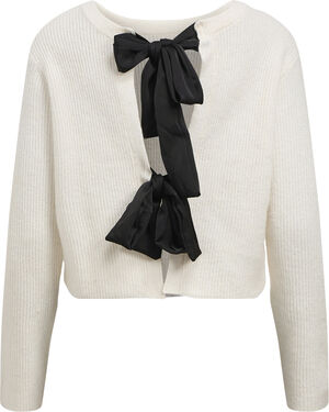 OBJPARVI SATEEN BOW KNIT CARDIGAN D