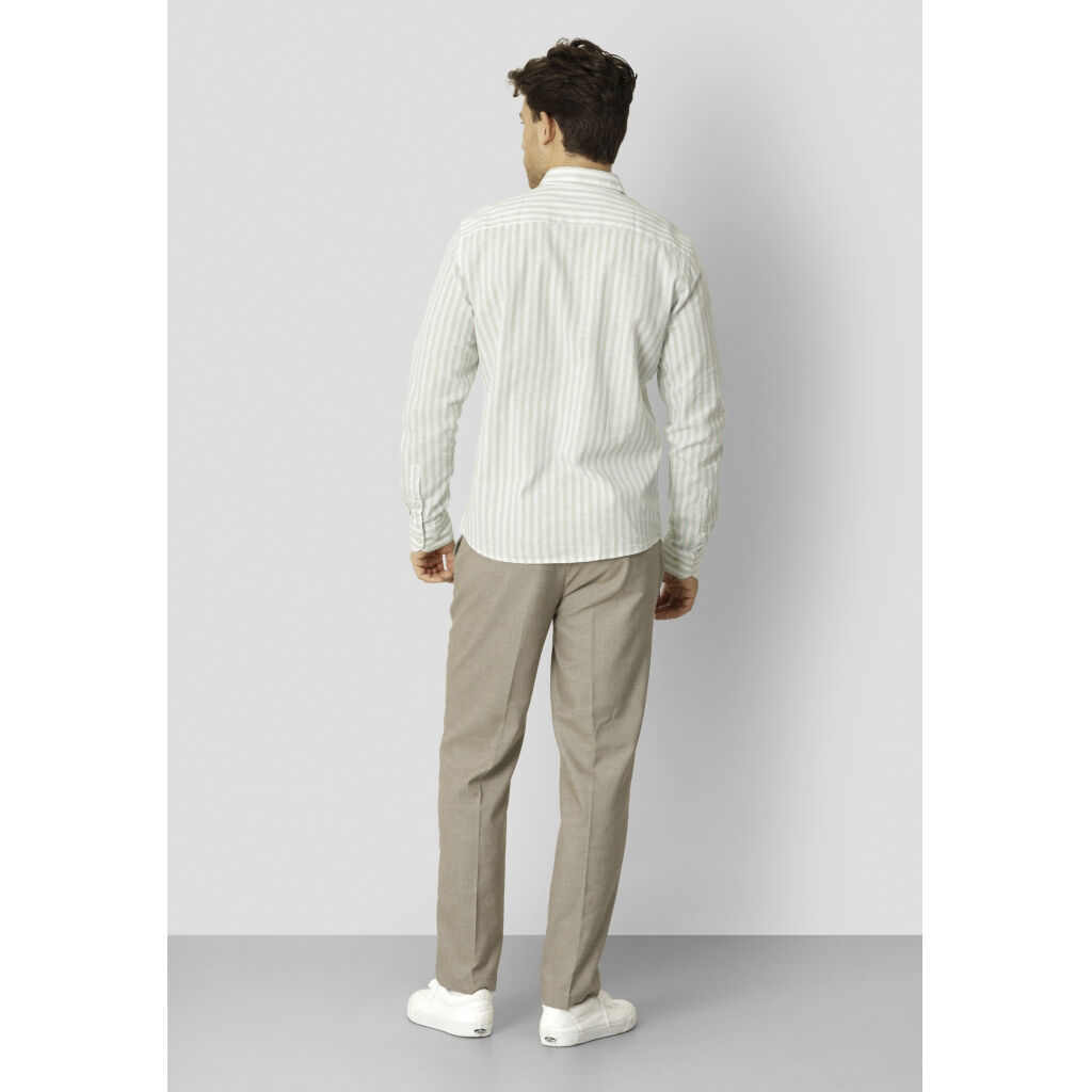 Jamie Cotton Linen Striped Shirt LS