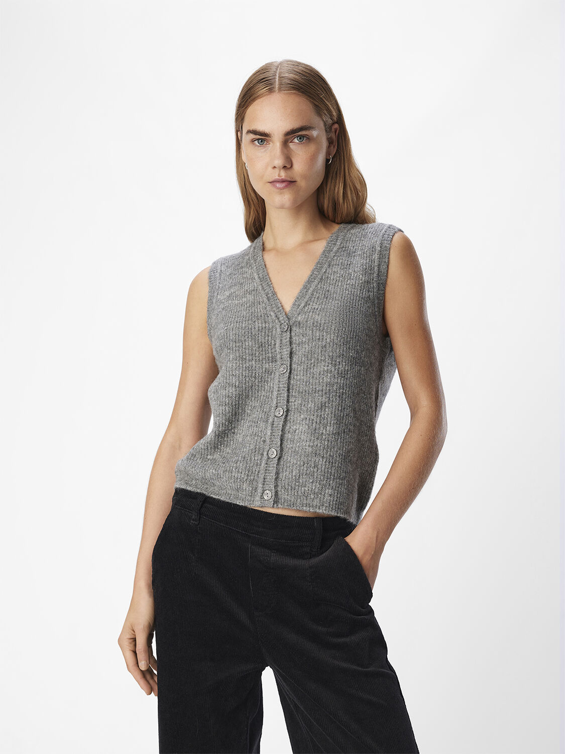 OBJDIANA RE V-NECK KNIT VEST DIV
