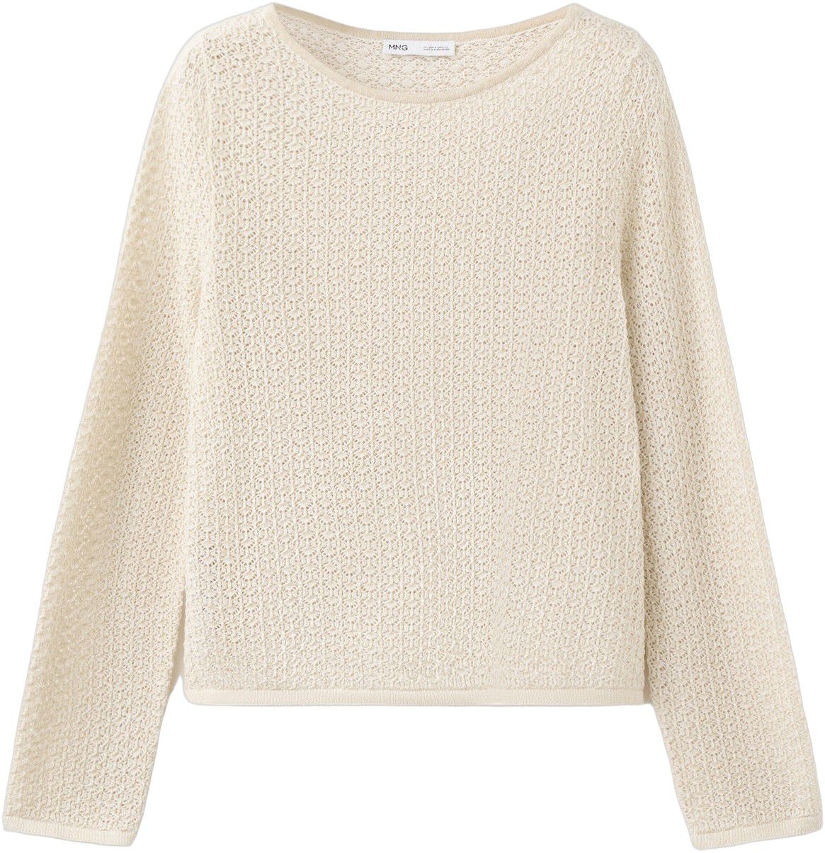 Openwork lurex knit sweater