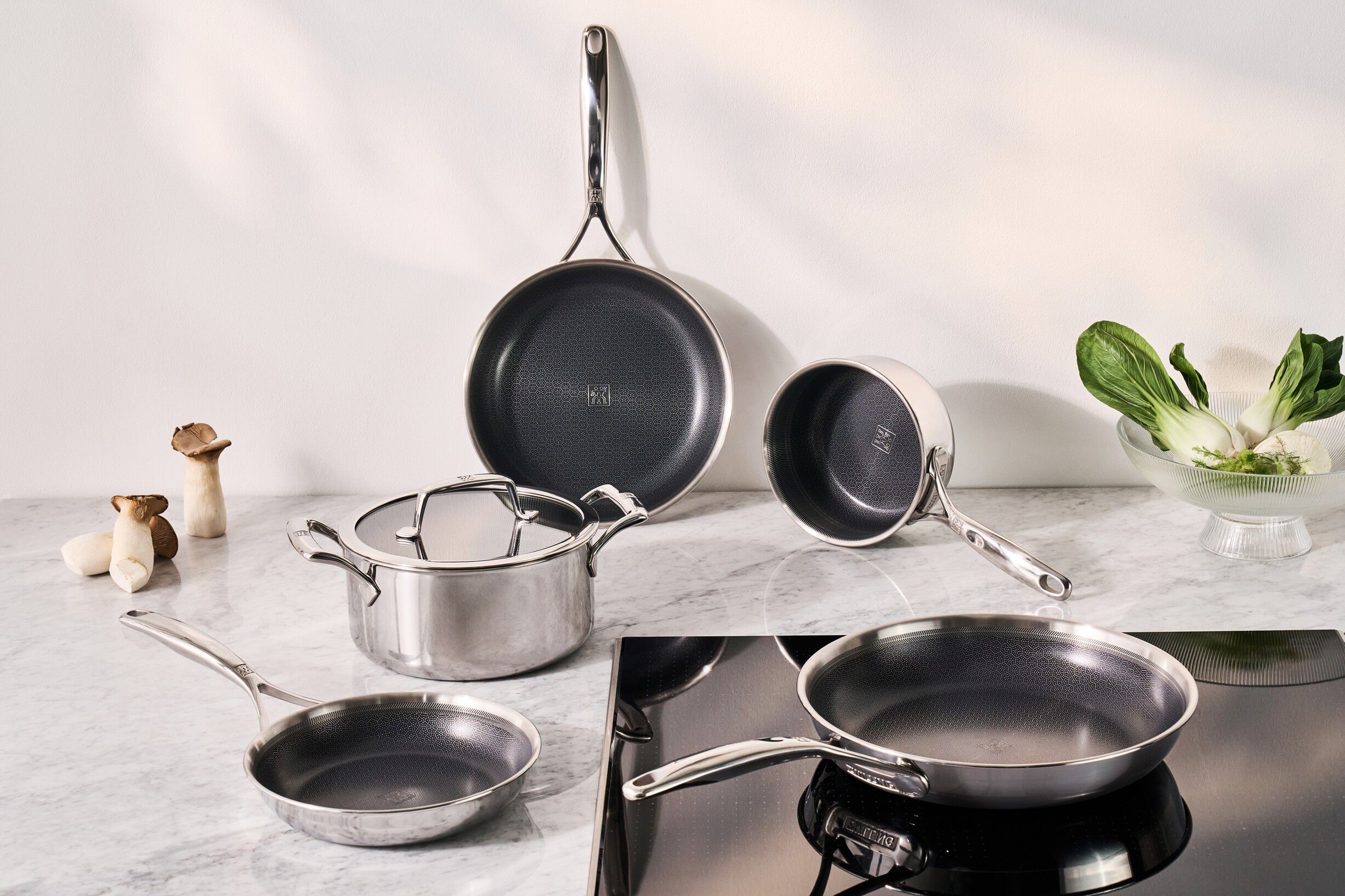 Fry pan 24 cm, 18/10 stainless steel, silver