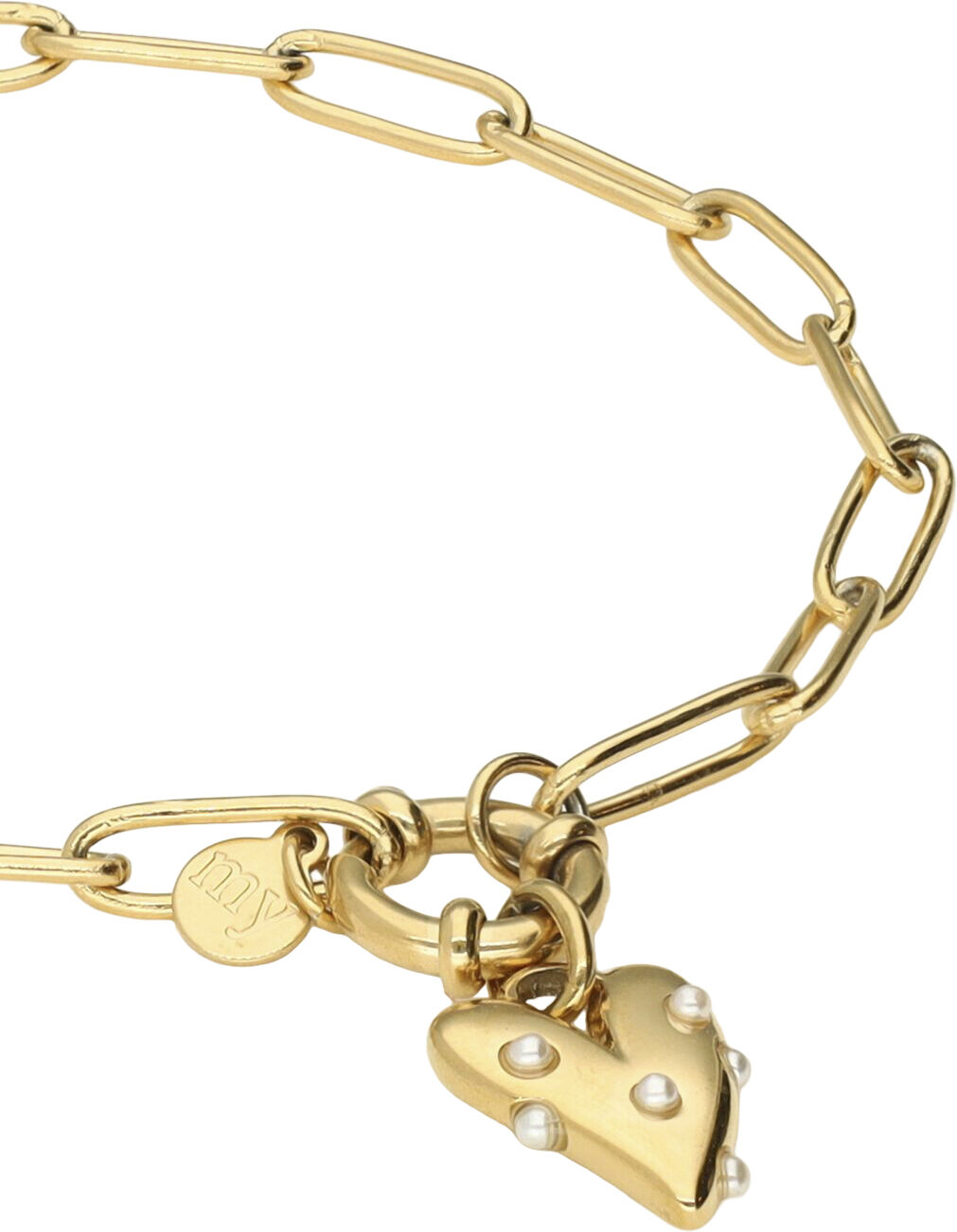 Bracelet pearls & heart